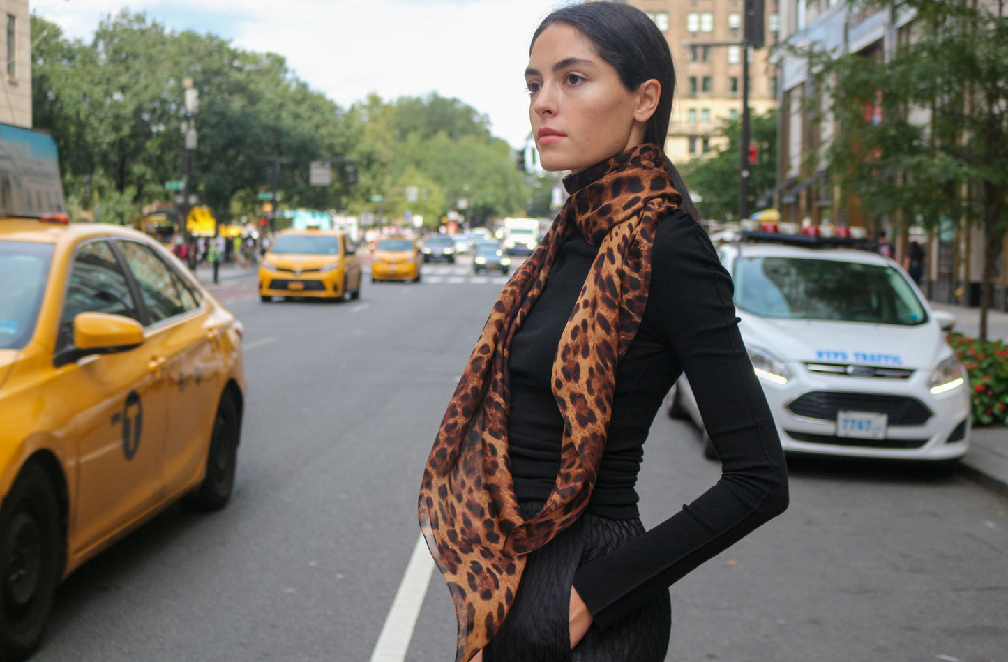 Nina Scarf in Silk Chiffon